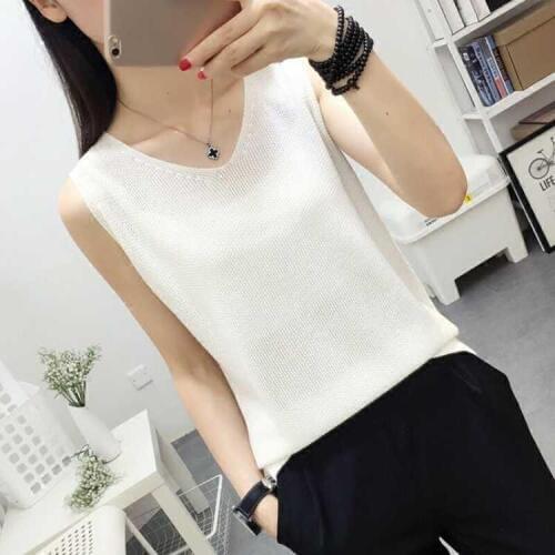 2020 New Fashion Spring Summer V-Neck Women Tank Tops Sexy Slim Ladies Vest Casual Solid Color Sleeveless Tank Top Tee Plus Size
