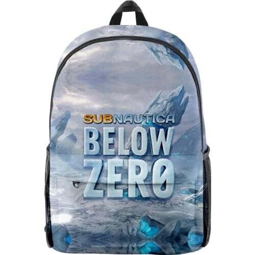 Subnautica Below Zero 3D Merch Fashion Oxford Cloth Shoulder Backpack Printed Multi Zipper Pack Casual Girls Student School Bag