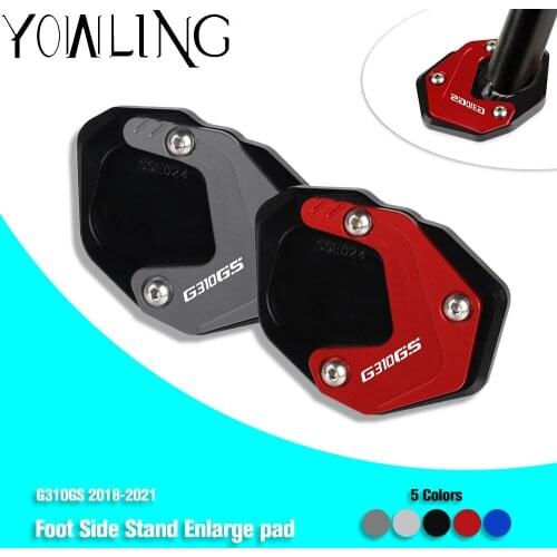 Motorcycle CNC Kickstand Foot Side Stand Extension Pad Support Plate Enlarge Stand For BMW G310GS G 310 GS 2018 2019 2020 2021