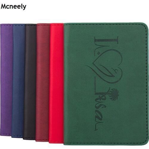 Hot PU Leather Credit Card Passport Protector Cases Saudi Arabia Passport Cover Portable Travel Id Card Holder for Women Men