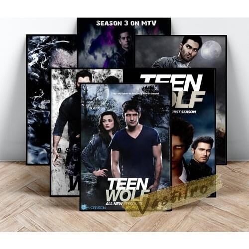 Teen Wolf Tv Play Series Poster, Terror Movie Star Wall Art, Teleplay Character Art Prints, Living Room Bedroom Wall Stickers