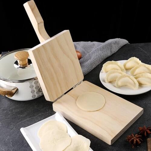 Dumpling Wrapper Skin Pressing Gadgets Wooden Dough Noodle Presser Reusable Household Kitchen Restaurant Baking Pastry Tools
