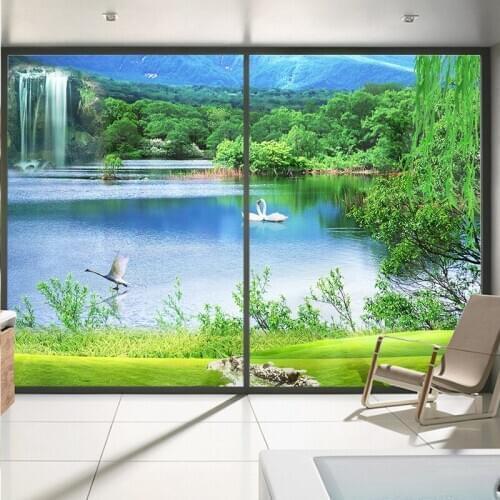 Customized ground glass self-adhesive toilet bathroom door-moving window sticker opaque window and window sticker film