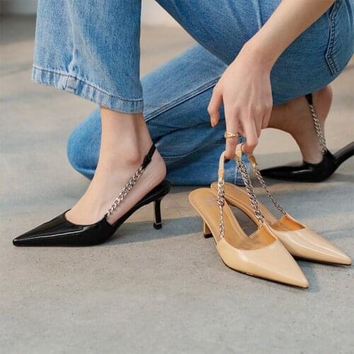 Mature Temperament, Black Female High-heeled Shoes Female Stiletto Heel 2021 New Fashion Pointed Sexy Female Sandals Female