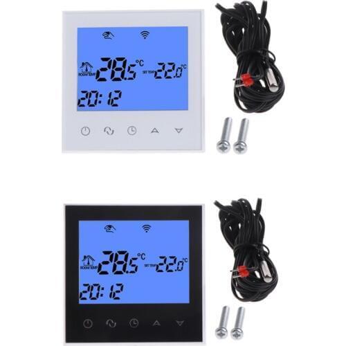 WiFi Thermostat Remote Control Electric Floor Heating System 12/16A Touch Screen