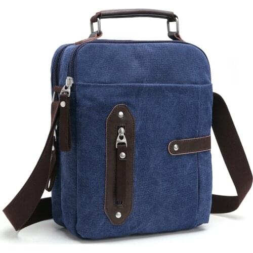 All-match fashionable street diagonal bag Vertical square simple portable canvas small square bag storage bag mobile phone bag