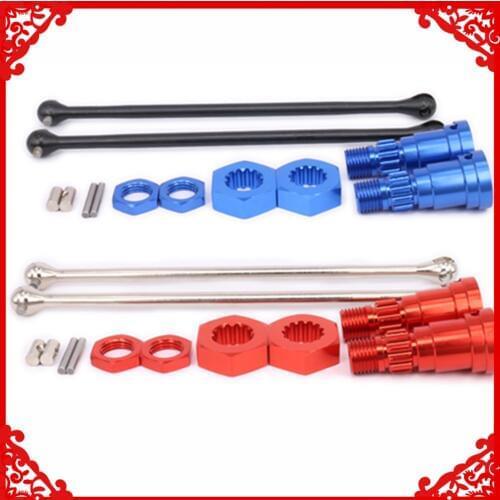 Front rear universal drive shaft with stub axle/hub hex and nut for rc hobby car 1/5 1/6 Traxxas X-MAXX 7750 7753 upgraded parts