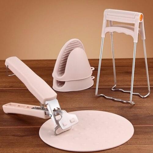 Anti scalding bowl holder silicone universal household kitchenware small department store dish taking device anti-skid silicon