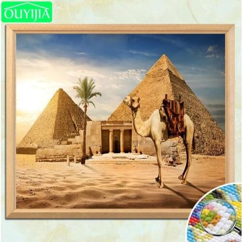 World Famous Scenic Spots "The Pyramids - Egypt" 5D DIY Diamond Painting Square Diamond Embroidery Rhinestones Mosaic Picture