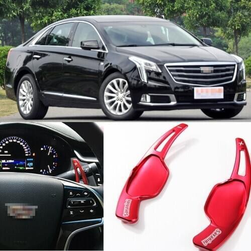2pcs High Quality Aluminum Car Steering Wheel Shift Paddle Shifter Extension For Cadillac XTS 2013-2018 Car-styling