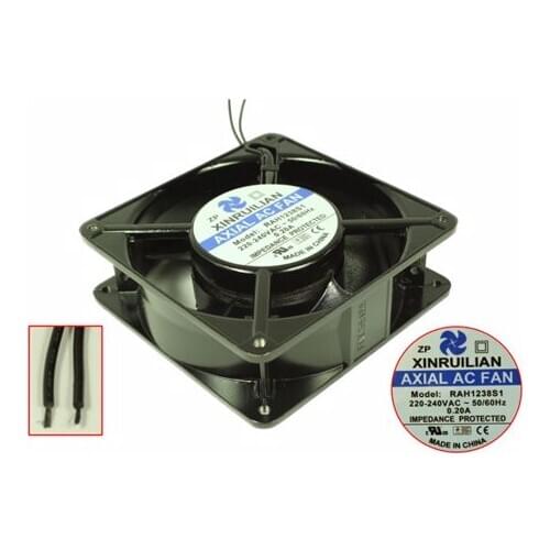 XINRUILIAN RAH1238S1 AC 220V 0.20A 120x120x38mm 2-Wire Server Cooling Fan