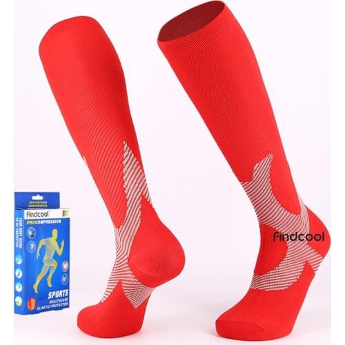 Findcool Women Running Socks Gym Athletic Socks Soccer Socks Women Yoga Socks Cycling Socks Knee-high Toe Socks
