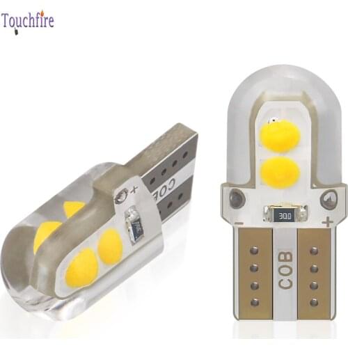 10pcs Led T10 194 168 W5W COB 4smd Led Parking Lamp White Led Auto Car Side Wedge Slack Lamp Canbus Silica Bright License Lamp