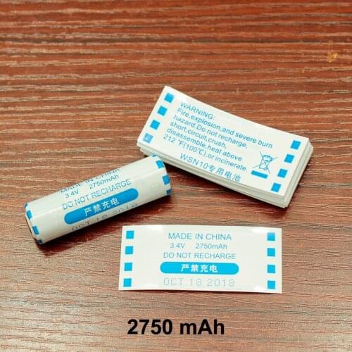 100pcs/lot 14500 lithium battery PVC heat shrinkable sleeve shrink film AA/5 battery special outer skin package insulation film