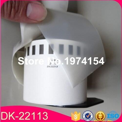 2x Rolls Brother Compatible Labels clear transparent sticker dk 22113 dk-22113 dk22113 dk-2113