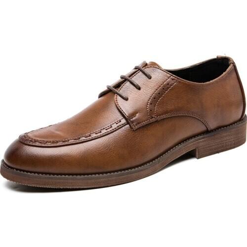 2020 High Quality Beef Tendon Sole Mens Casual Low-top Leather Shoes