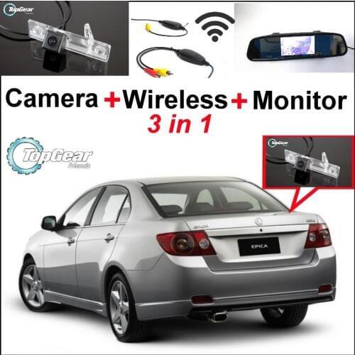 3in1Special WiFi Camera + Wireless Receiver + Mirror Monitor Easy DIY Parking System For Holden Barania Captiva Epica Matiz Viva