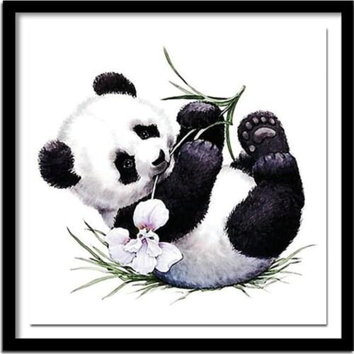 5D Diy Diamond Panda Diamond Painting Cross Stitch Full Square 3D Diamond Embroidery Home Decor Needlework Resin Animals