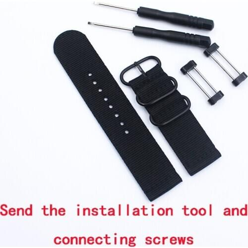 Watch Accessories Nylon Strap and Connector for Suunto core Mens and Womens Outdoor Sports Diving Watch Band