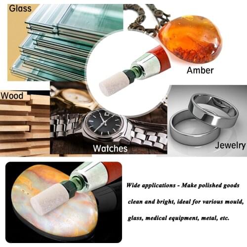 100pcs Multifunctional Wool Felt Mandrel Mounted Grinding Polishing Accessories Attachment Set - Fit Dremel-1/8 Inch Shank