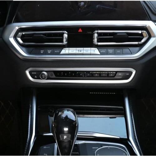 For BMW 3 Series G20 G28 325i 330d 335 2019 2020 Car Panel Center Control Volume Button Frame Cover Trim ABS Silver LHD