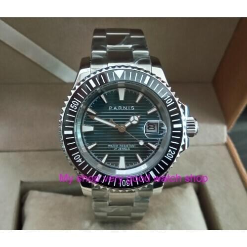 40mm PARNIS 21 jewels Automatic Self-Wind movement Auto Date Sapphire crystal luminous mens watches Mechanical watch pa42-p8