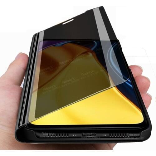 For Xiaomi Poco M3 Pro Case Smart Mirror Magnetic Flip Covers Xiomi PocoM3 Pocco Poxo Poko Pocophone M 3 M3Pro Stand Phone Coque