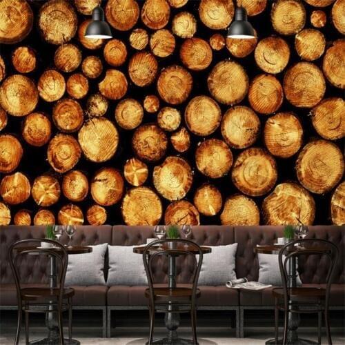 Wooden grain brick wallpaper 3d classical European home improvement muralls for wall living room bedroom wall papers home decor