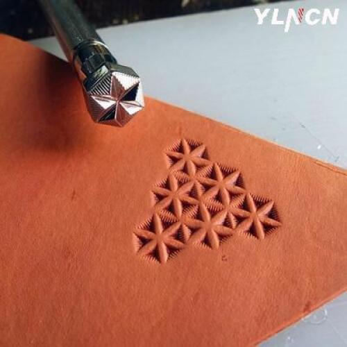 Diy Hand Printing And Tool For Leather Carving Leather Work Tools Flower pattern Leathercraft