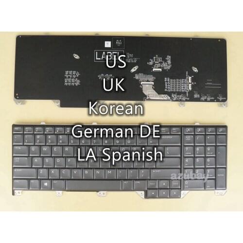 US UK Korean / German / LA Spanish Keyboard for Dell Alienware 17 R5 07MW0R 0M8XH2 07XWCG 0WDMJ8 NSK-EYABC, Per-Key RGB Backlit