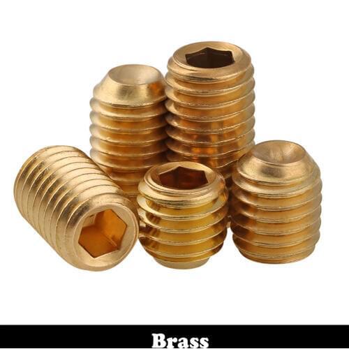 M5 M5*5/6/8/10/12 M5x5/6/8/10/12 Brass Allen Head Inner Hex Hexagon Socket Grub Cup Point Set Screw