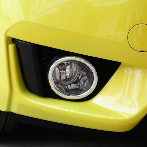 2PC ABS For Honda FIT 2014-2017 front rear fog lamp frame sticker