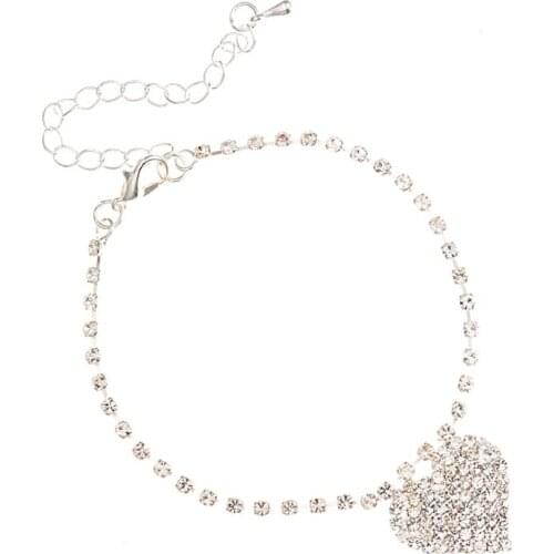 YFJEWE Chain Anklets For Women Barefoot Sandals New Year Luminous Ladies Beach Winds Heart Star Tassel Anklet A009