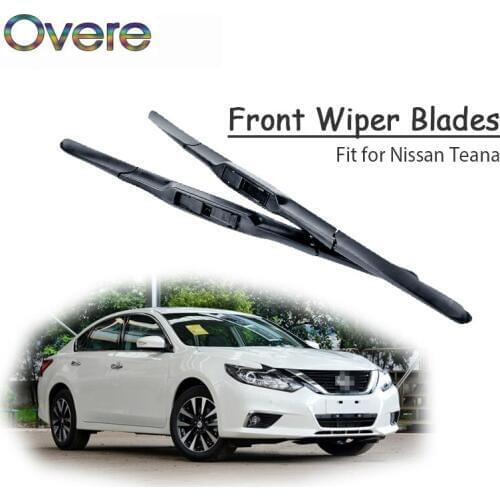 Overe 1Set Rubber Car Front Wiper Blade Kit For Nissan Teana 2018 2017 2016 2015-2003 Windscreen Original Wiper Accessories