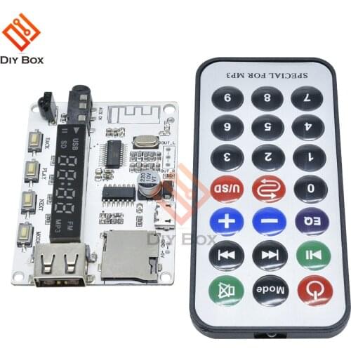 Bluetooth MP3 Decoder Board Decoding Player Module FM Radio USB/TF Micro SD LCD Screen IR Infrared Remote Controller