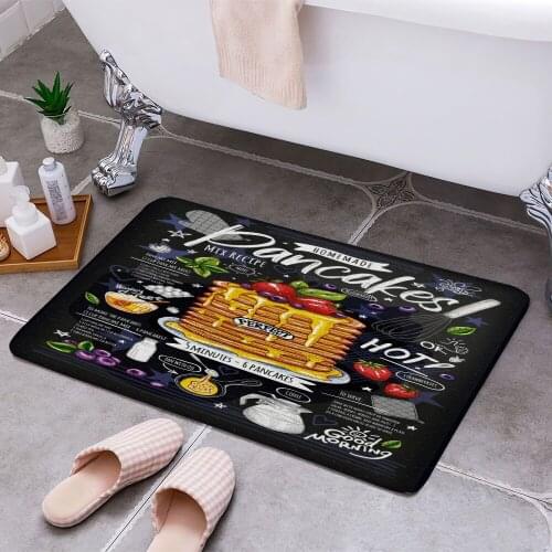 Food restaurant cafe chalk 3D Print Doormats Rectangle Non-Slip DoorMat Bedroom Kitchen Entrance Print Door rugs Dropshipping
