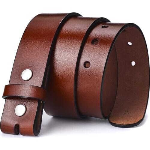 Western Denim HJONES Mens Belt Without Buckle 1 1/2 Inch Wide Brown Black