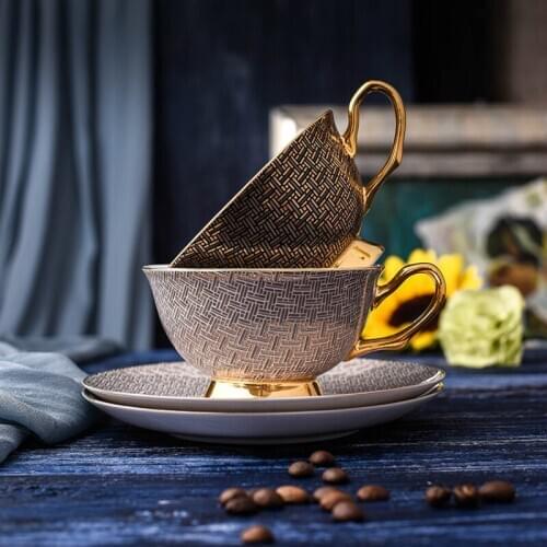 Northern Europe Ceramics Coffee Cup Saucers Suit Originality Personality Bone China Cup English Style Black Tea Teacup