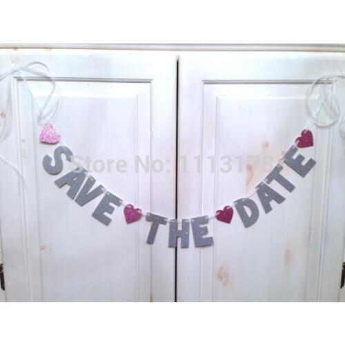 Save The Date Banner Photo Prop for Engagement Pary, wedding Bridal Shower garland