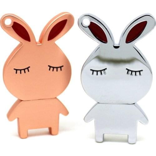 Cartoon LOVE rabbit usb flash drive 4GB pendrive 8GB 16GB 32GB 64GB pen drive 128M memory stick thumb metal U disk
