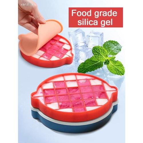 Vanzlife Silicone ice lattice ice box mold homemade complementary food making ice hockey artifact household small quick freezer
