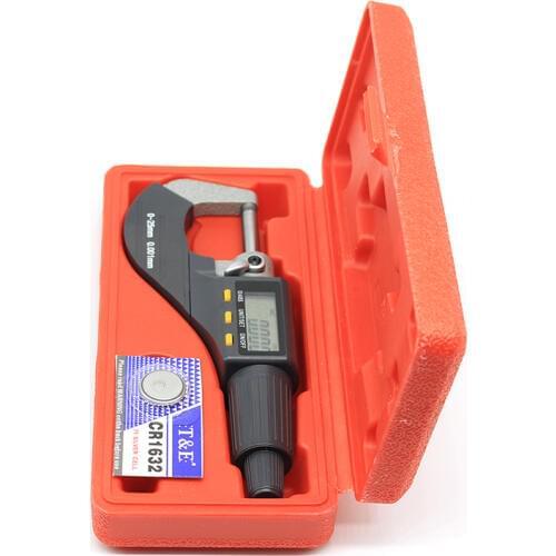 High precision micrometer gauge measurement range 0-25mm stainless steel digital display ruler ruler measurement tool