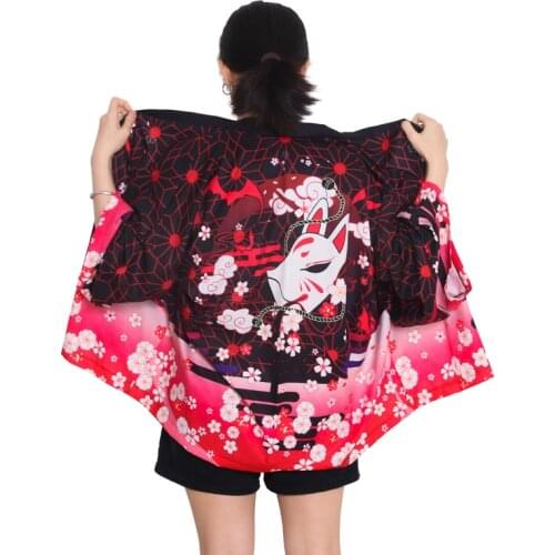 Japanese Kimono Clothes Summer Beach Shirts Japan Woman Harajuku Cardigan Loose Casual Coat Asian Costumes Sun Protective Yukata