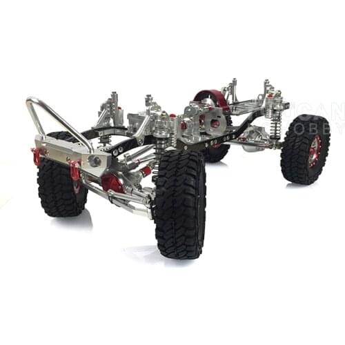 1/10 SCX10 D90 RC Rock Crawler Car Model 313MM WB Aluminium Alloy Frame Chassis Silver Outdoor toys for boy gift TH01592-SMT6