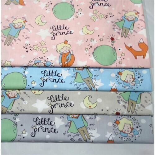 Cotton Twill Printed Fabric Bedding Prince And Fox Cartoon Pattern DIY Handmade Sewing Accessories Baby Fabric TJ1705