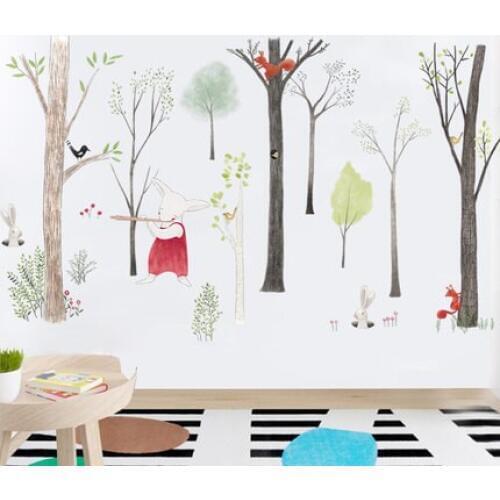 140*87CM Cartoon Childrens Room Wall Sticker PVC Waterproof PVC Stickers Paintings for Baby Living Room Wall Decor Art