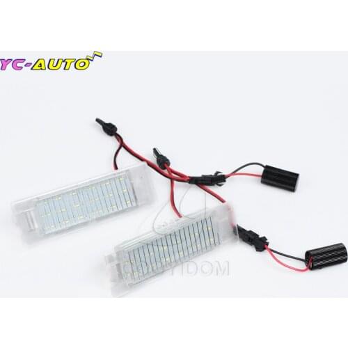 2PCS/Set LED Car Number License Plate Lights Lamp Bulb For Vauxhall Opel Corsa C D Astra H J Vectra Zafira Tigra M8617