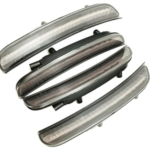 4Pcs/lot Amber+Red Smoked Lens LED Side Marker Lights Lamp For Dodge Charger 2015-2019