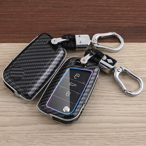 Car Key Fob Case Fit For SEAT Ateca Leon Volkswagen MK6 Tiguan Skoda Kodiaq Karoq Key Cover Shell Box