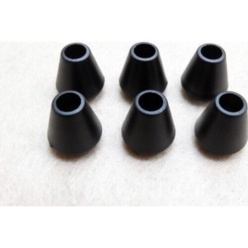 100pcs/lot Black Zipper Pull Ends Bell Stopper Without Lid Cord Lock Plastic Black Size:14mm*14mm